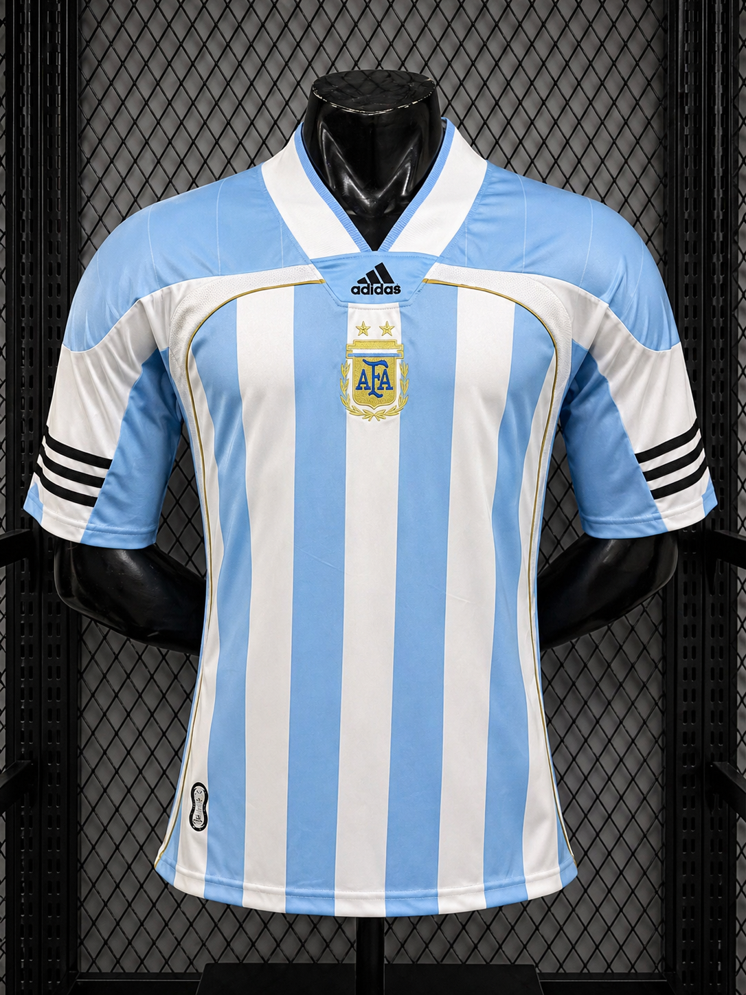 2004-2006 Argentina White Blue Hip-Hop Version Retro Jersey