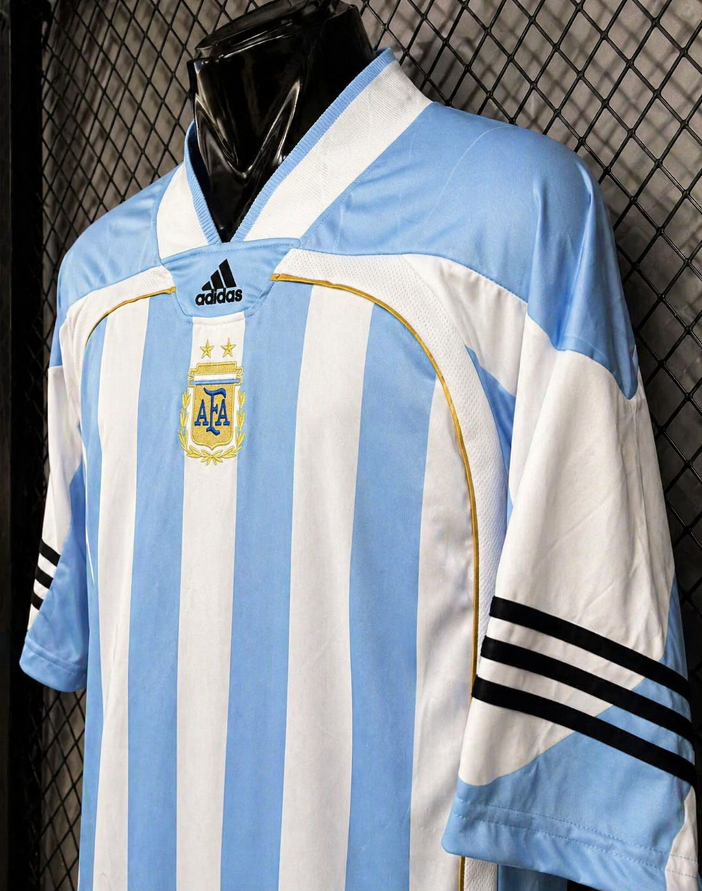 2004-2006 Argentina White Blue Hip-Hop Version Retro Jersey