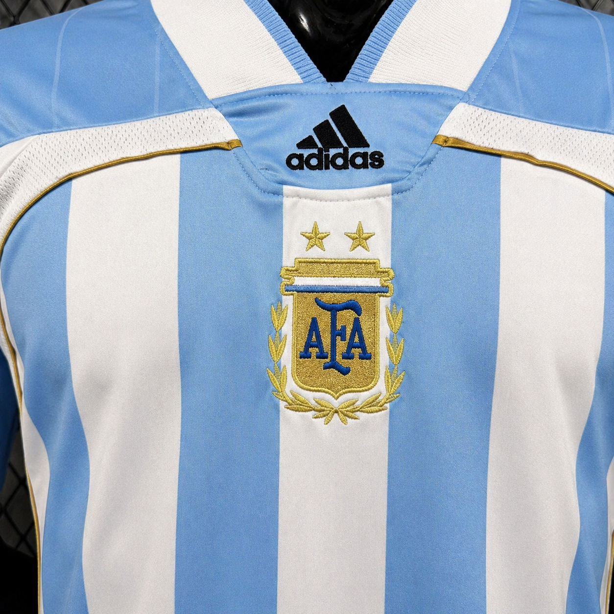 2004-2006 Argentina White Blue Hip-Hop Version Retro Jersey